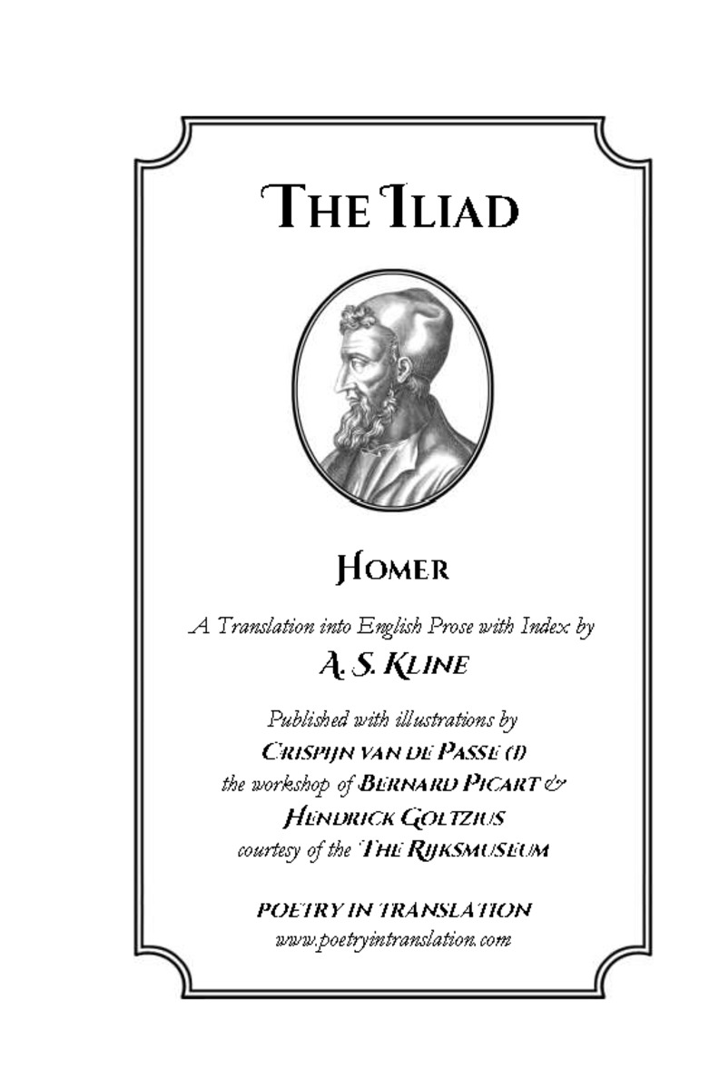 The Iliad - Front Cover 1